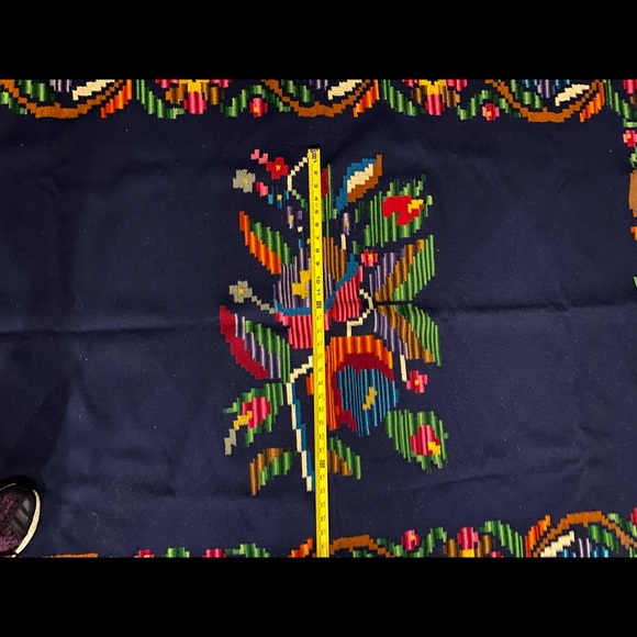 Zapotec Handwoven Bed Cover Topper Wall Tapestry 51"x78" Colorful Oaxaca Throw - Picture 15 of 16